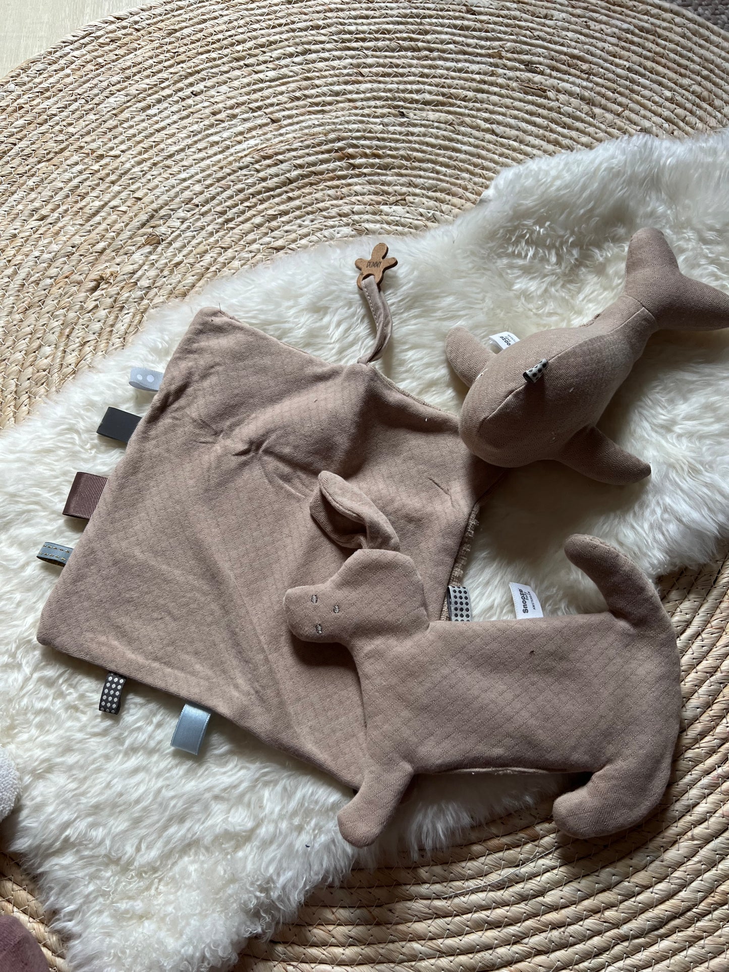 Knuffeldoekje Beige Groot