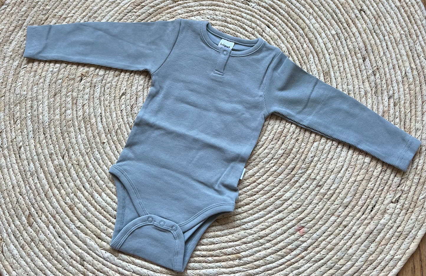Romper Rib Blauw