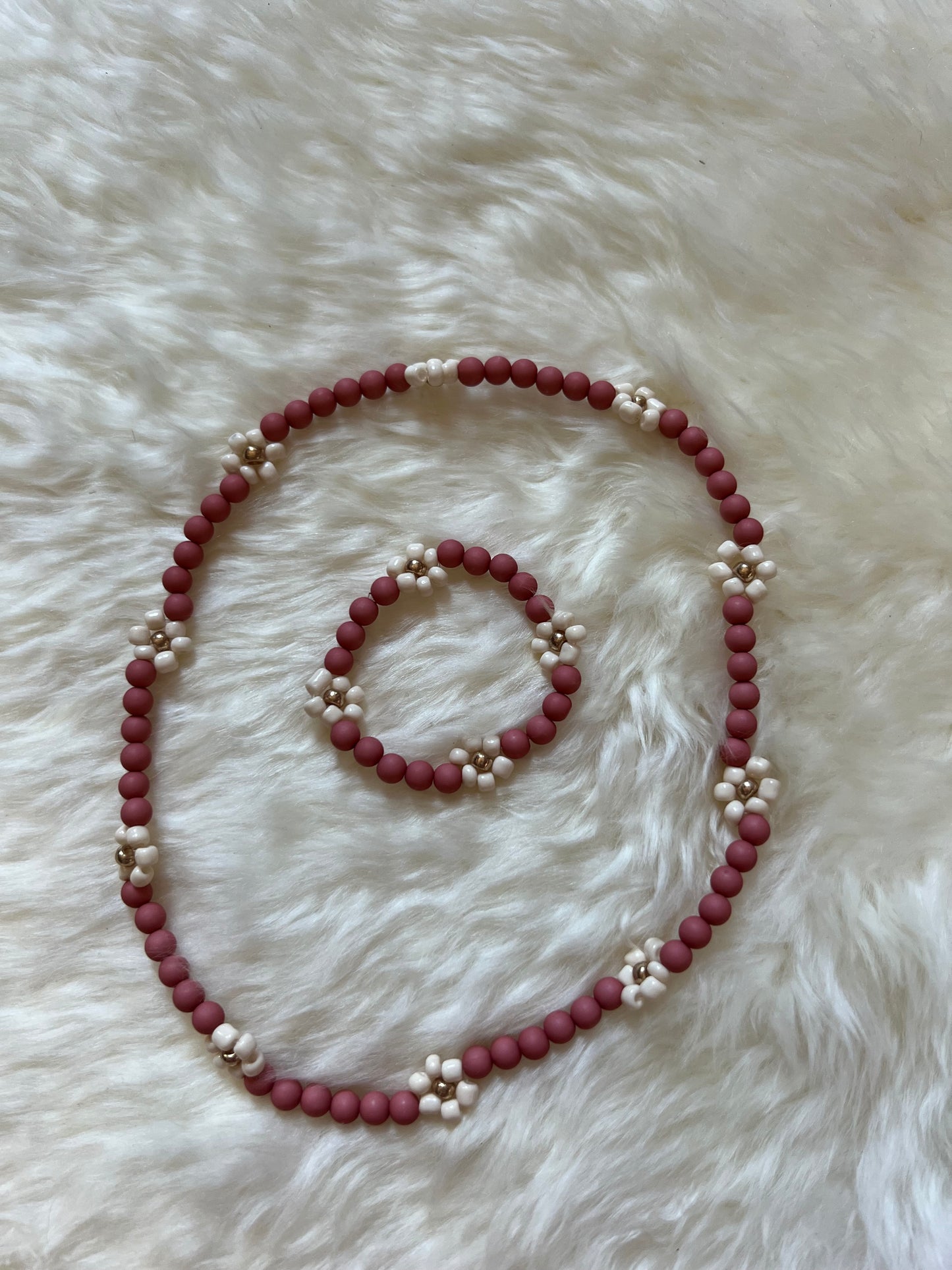 Ketting Madelief Koraal