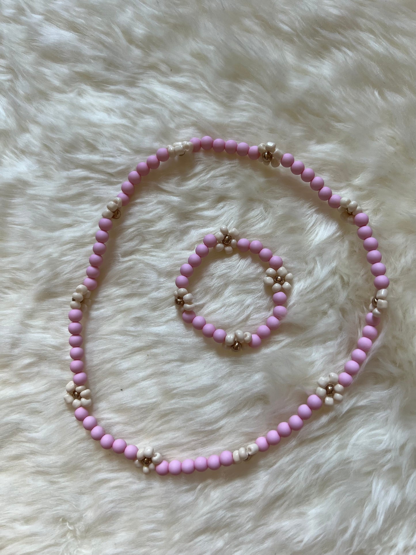 Ketting Madelief Roze