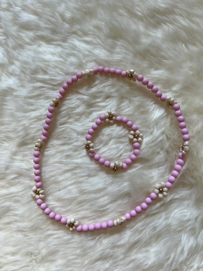 Ketting Madelief Roze