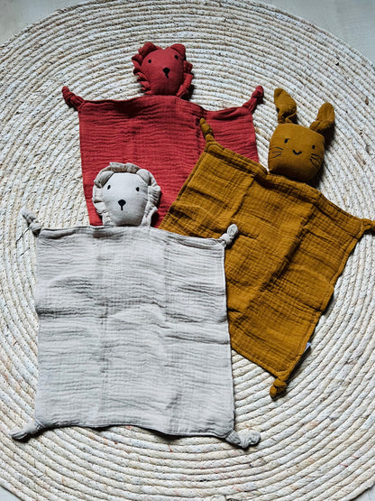Knuffeldoekje Konijn Okergeel
