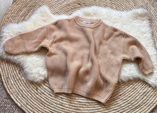 Grof Gebreide Trui Beige