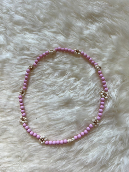Ketting Madelief Roze
