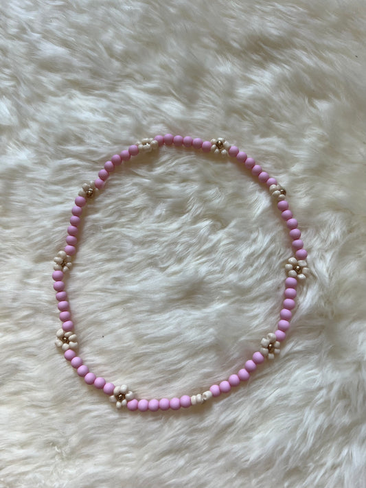 Ketting Madelief Roze