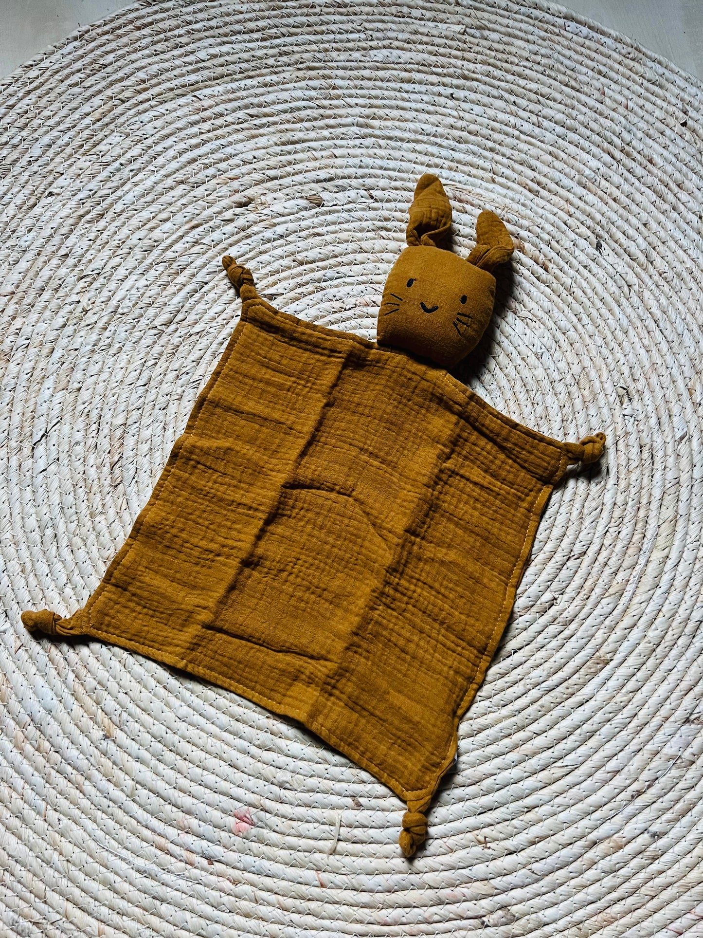 Knuffeldoekje Konijn Okergeel