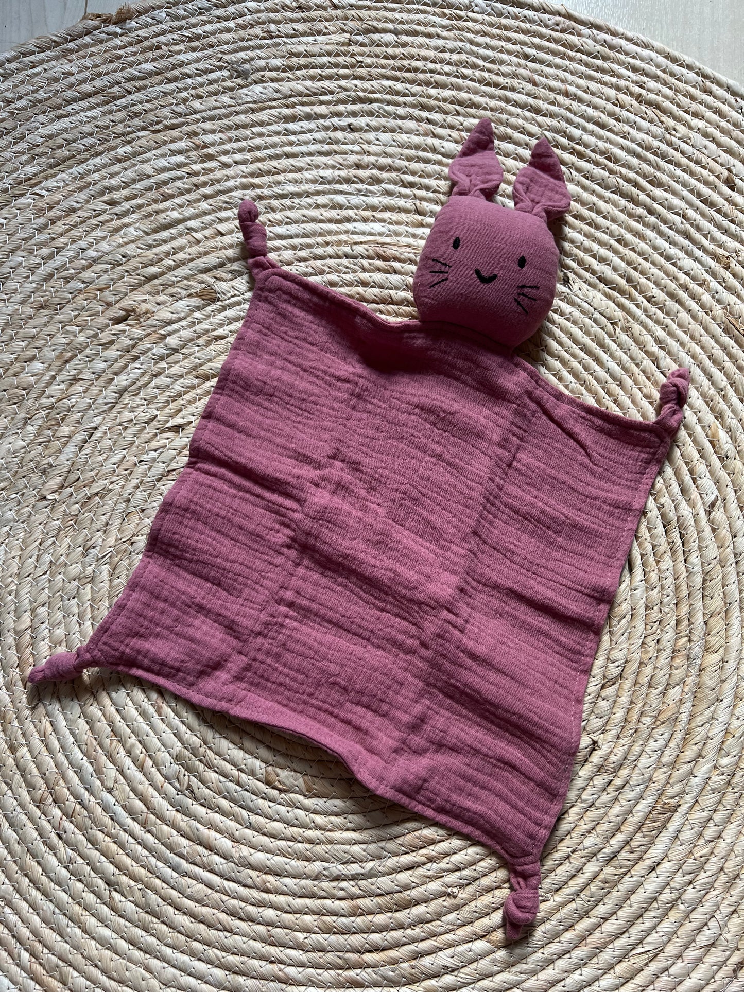 Knuffeldoekje Konijn Oudroze
