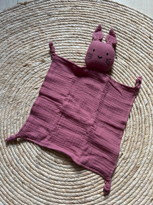 Knuffeldoekje Konijn Oudroze