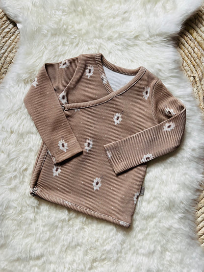 Overslagshirtje Oudroze met Bloemen