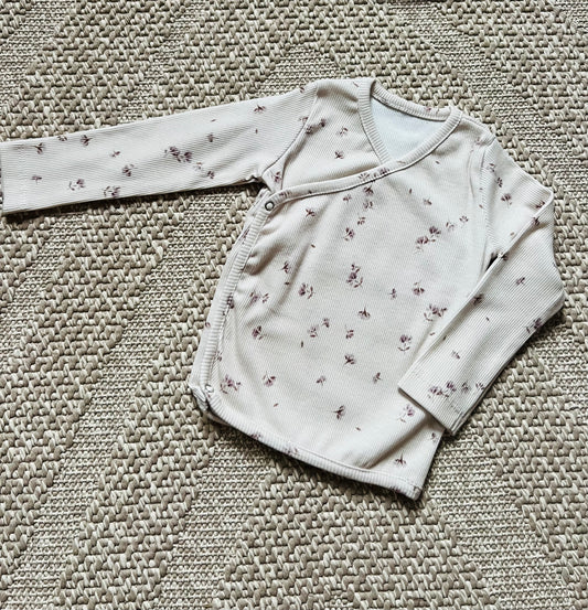 Overslagshirtje Lila Bloemetjes
