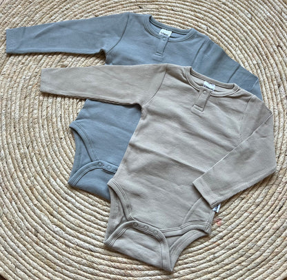 Romper Rib Blauw